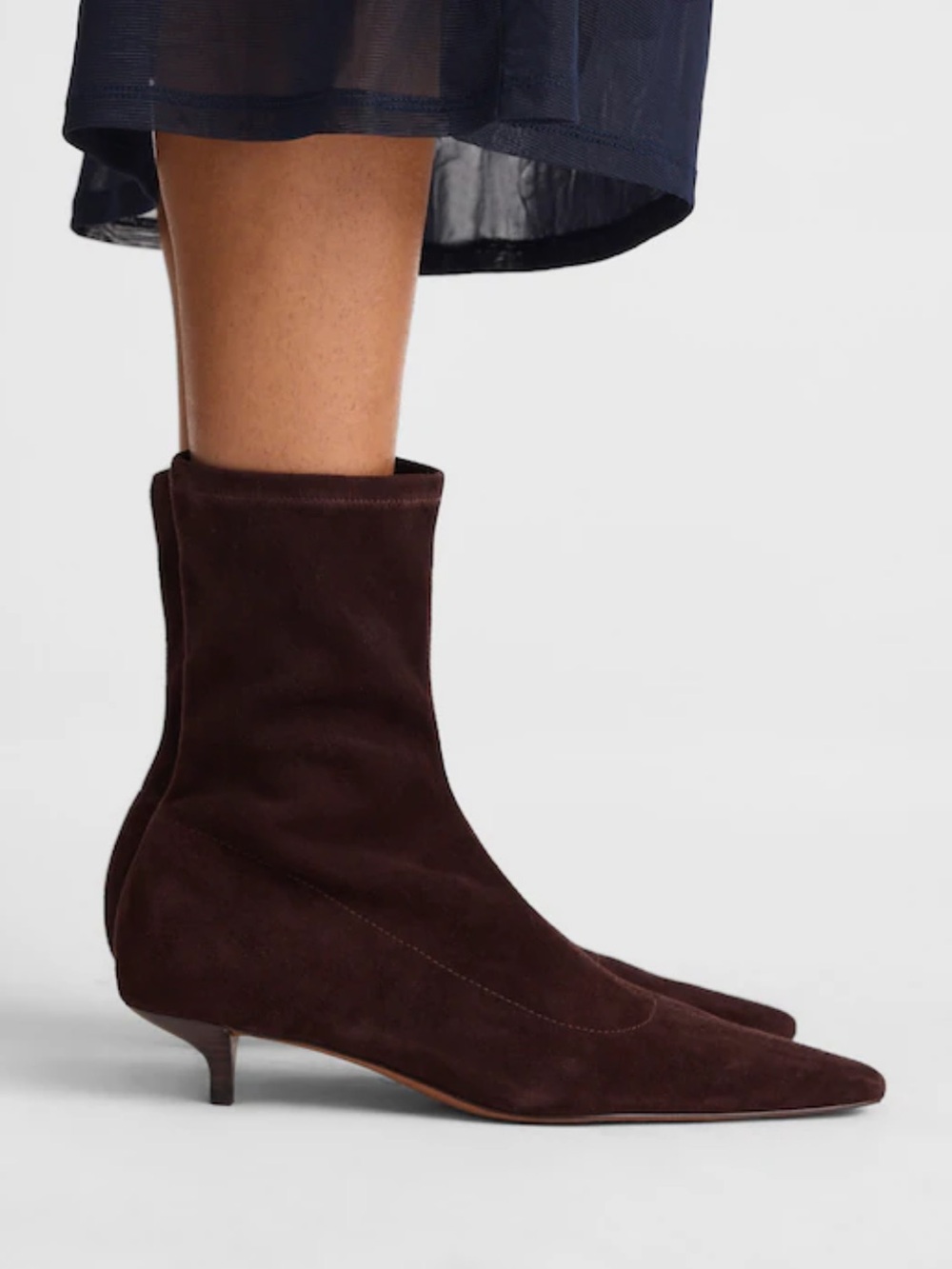 NIB • Madewell kitten heel ankle boot in suede - size 7